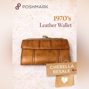 Vintage 1970’s Di Lido rancherd leather brown leather with bronzed Accents indie